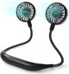 AMACOOL Neck Fan 2600mah Battery Operated Neckband Fan 6-Speed Hand-Free Wearable Personal Fan for Hot Flashes Home Office Travel Outdoor Sports	