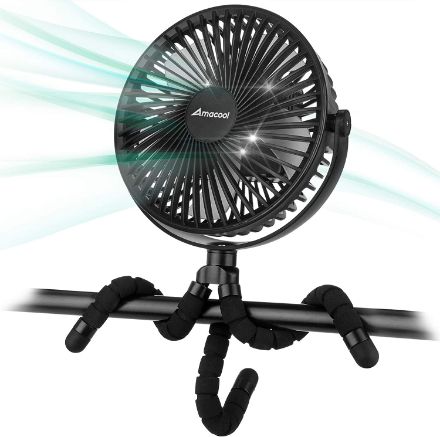 Picture of 10000mAh 7 inch Battery Operated Clip on Fan