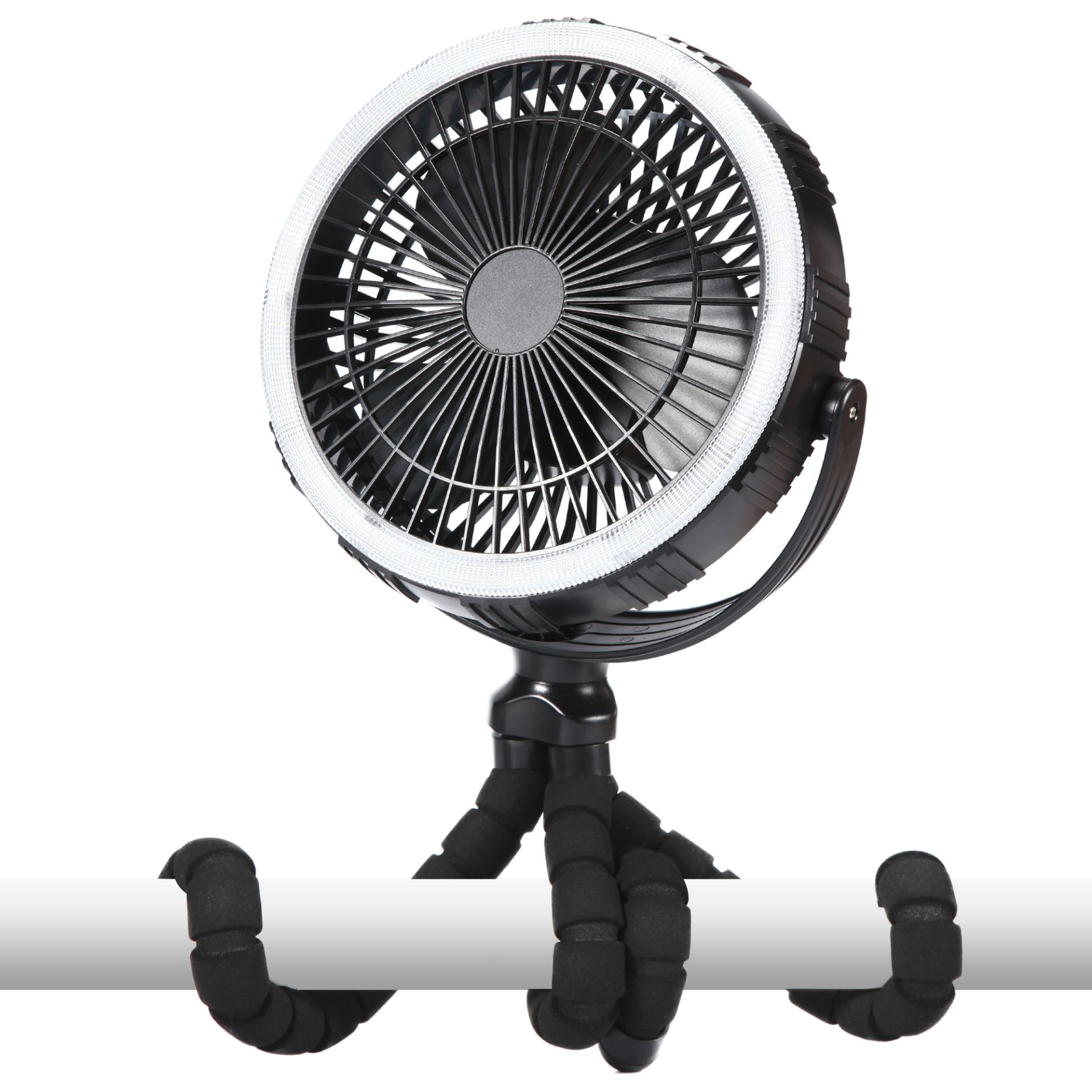 10000mah 8 Inch Rechargeable Clip On Fan Battery Operated Usb Fan With Led Light For Outdoor 8944
