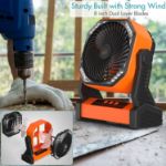 AMACOOL Camping Fan with LED Lantern, 8 inch 20000mAh Rechargeable Battery Operated USB Fan with Hook for Tent Car Travel Jobsite Fishing Outdoor Hurricane Power Outage	