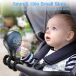 Amacool Portable Baby Stroller Fan, Auto Oscillating Battery Operated Fan