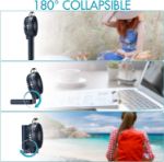 Portable Handheld Misting Fan, 3000mAh Rechargeable Battery Operated Spray Water Mist Fan, Foldable Mini Personal Fan for Travel, Makeup, Home, Office, Camping, Outdoors