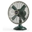 AMACOOL oscillating vintage table fan with all-metal design and retro finish