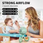 AMACOOL portable stroller fan with three adjustable speed settings
