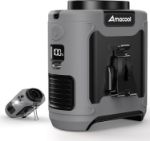 AMACOOL rechargeable portable waist fan clip-on wearable personal cooling fan with LED light - Gray