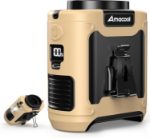 AMACOOL rechargeable portable waist fan clip-on wearable personal cooling fan with LED light - Khaki